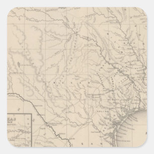 Texas 8 square sticker