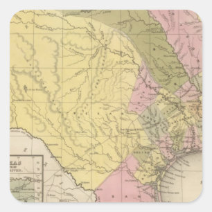 Texas 9 square sticker