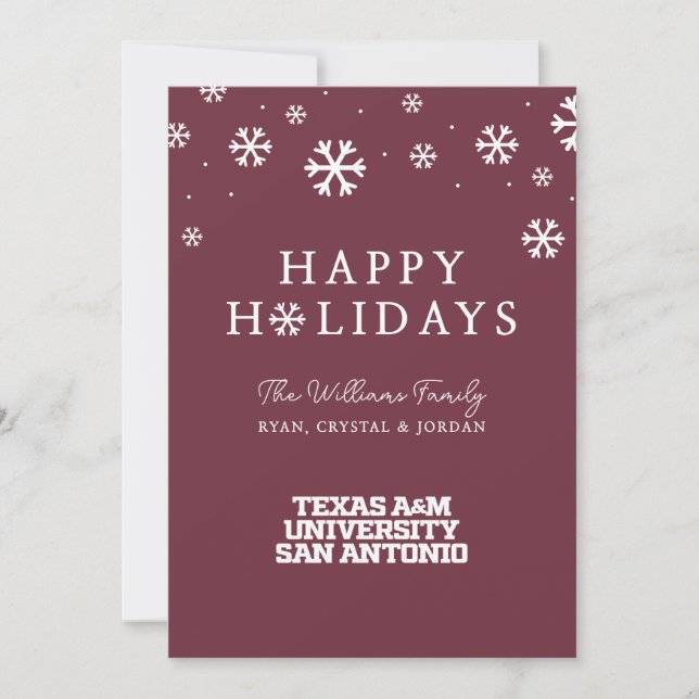 Texas A&M University-San Antonio Holiday Card (Front)