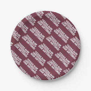 Texas A&M University-San Antonio Paper Plate