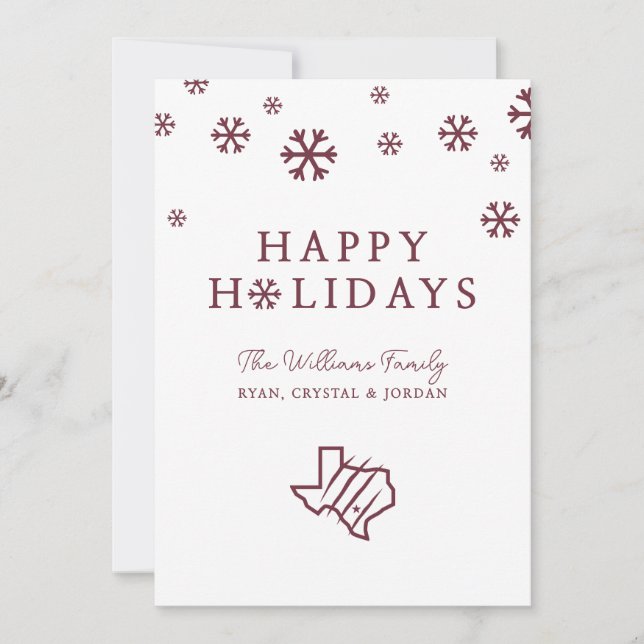 Texas A&M University-San Antonio | State Logo Holiday Card (Front)