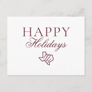 Texas A&M University-San Antonio   State Logo Holiday Postcard