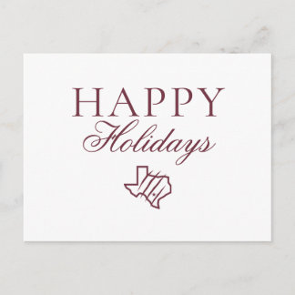 Texas A&M University-San Antonio | State Logo Holiday Postcard