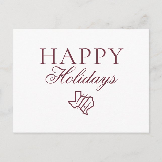 Texas A&M University-San Antonio | State Logo Holiday Postcard (Front)