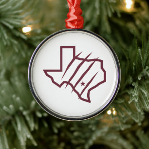 Texas A&M University-San Antonio State Logo Metal Ornament
