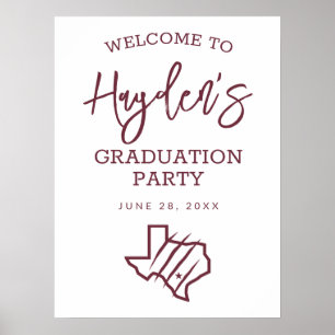 Texas A&M University-San Antonio State Logo Poster