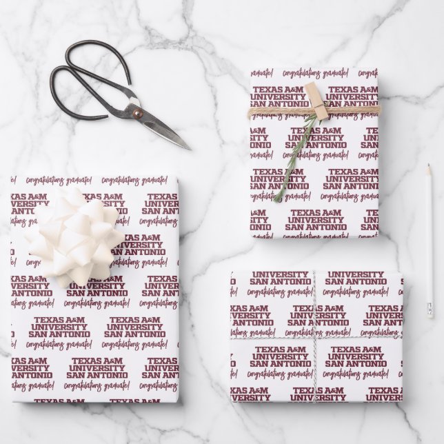 Texas A&M University-San Antonio Wrapping Paper Sheet (Front)