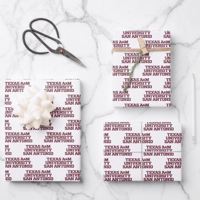 Texas A&M University-San Antonio Wrapping Paper Sheet (Front)