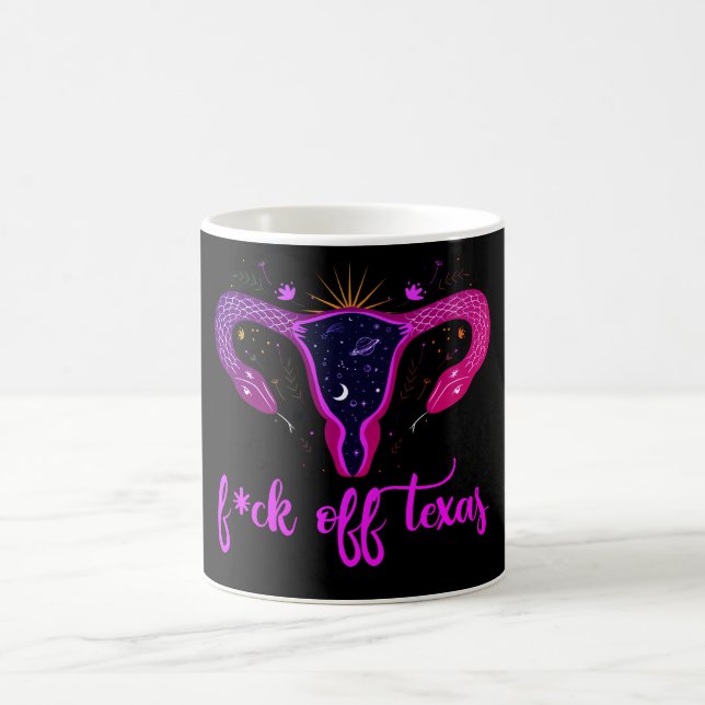 Texas Abortion Ban Celestial Uterus Protest  Coffee Mug (Center)