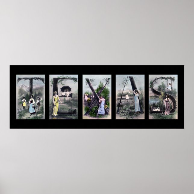 TEXAS Alphabet Letter Name Art Poster (Front)