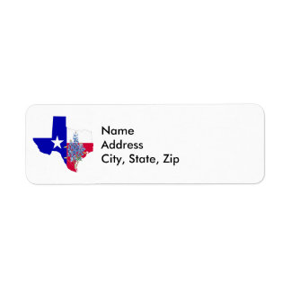 Texas and Bluebonnets Return Address Label