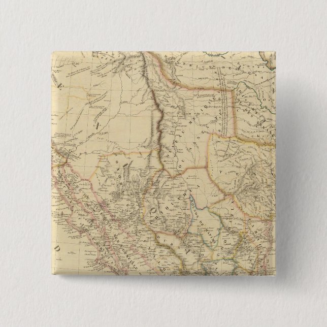 Texas and Mexico 15 Cm Square Badge (Front)
