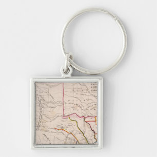 Texas and Oklahoma Key Ring