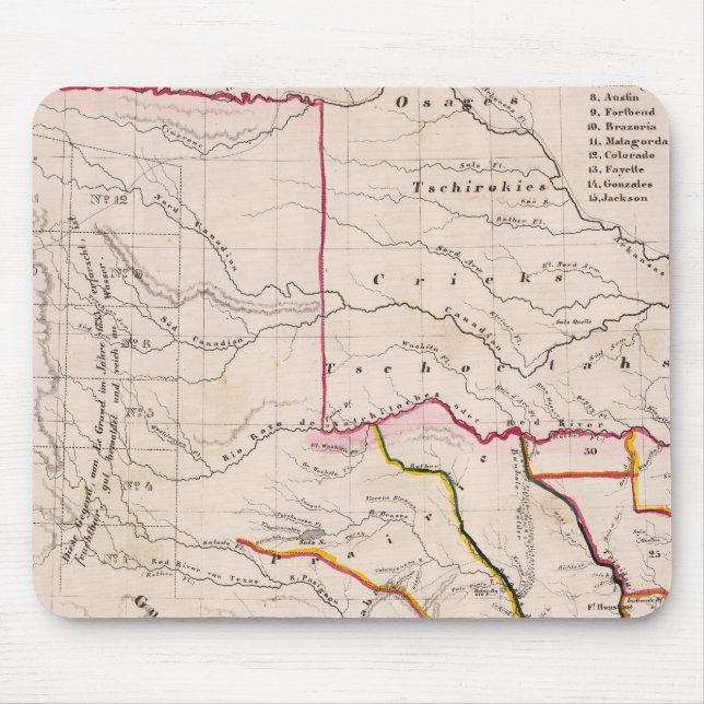 Texas and Oklahoma Mouse Pad (Front)
