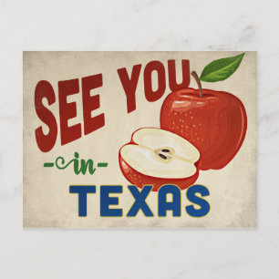 Texas Apple - Vintage Travel Postcard