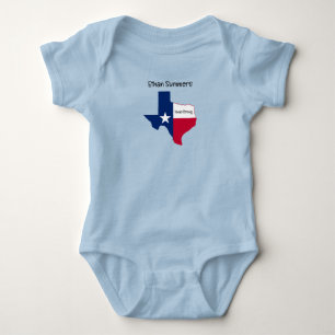 Texas Baby bodysuit monogrammed