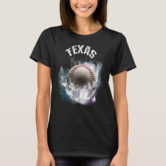 Texas Baseball Retro T-Shirt (Front)