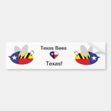 Texas Bee Bumper Sticker