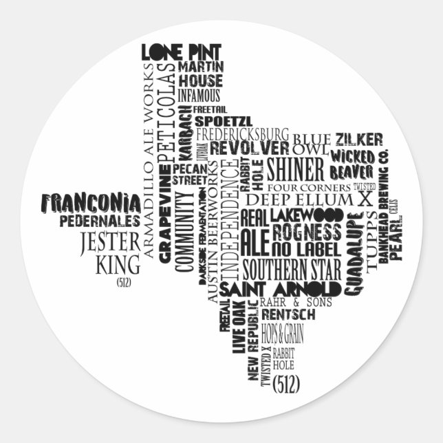 Texas Beer Sticker (Front)