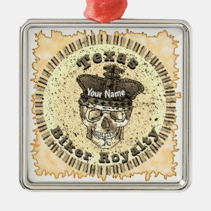 Texas Biker  Metal Ornament