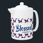 TEXAS Blessed Christian Scripture MEDIUM<br><div class="desc">Celebrate your TEXAS roots AND your faith, whilst drinking your favourite hot beverage. Outline of the US state of TEXAS in a diagonal tiled pattern, with Scripture reference Ephesians 1:3 (Blessed with every spiritual blessing) . All fully customisable so you can personalise with your own favourite Scripture reference or text...</div>