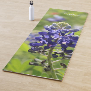 Texas Bluebonnet (blue back), Personalised Yoga Mat