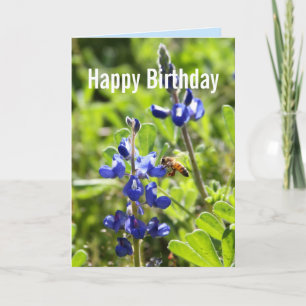 Texas Bluebonnet Happy Birthday Card