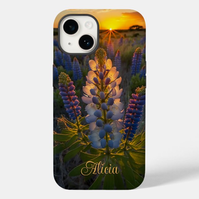 Texas Bluebonnet Sunset  Case-Mate iPhone Case (Back)