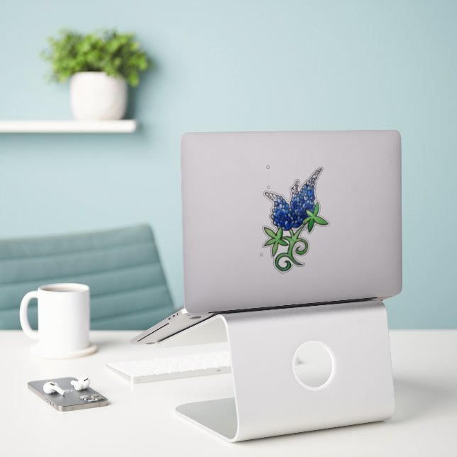 Texas Bluebonnet Texan Love Flower                 (Laptop On Desk)