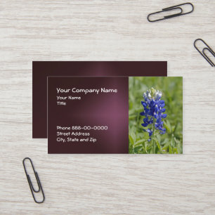 Texas Bluebonnet Wildflower Business Card