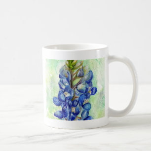 Texas Bluebonnet Wildflower Drawing Coffee Mug