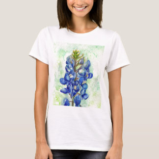 Texas Bluebonnet Wildflower Drawing T-Shirt
