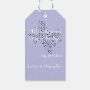 Texas Bluebonnet Wildflowers Message of hope Gift Tags