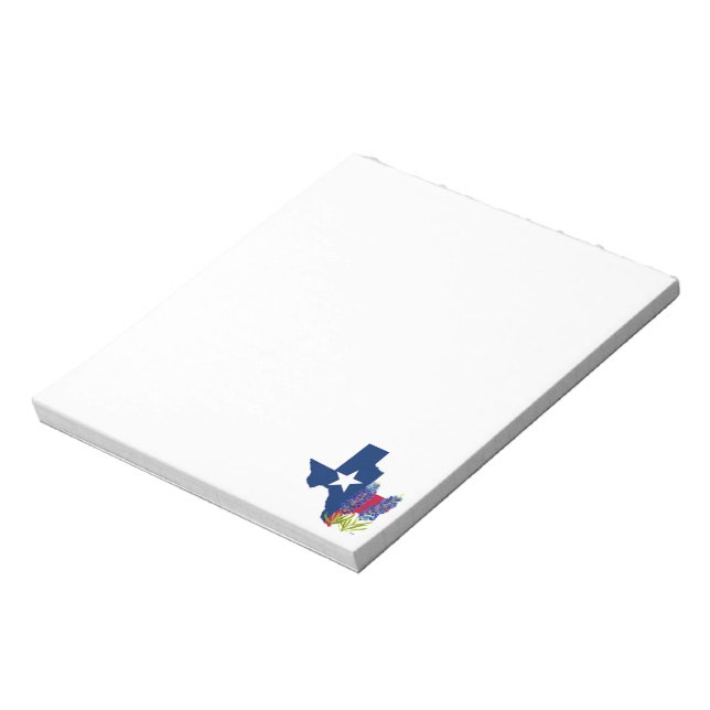 Texas Bluebonnets Blue flowers watercolor Notepad (Rotated)