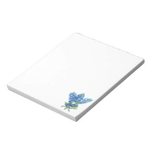 Texas Bluebonnets Blue flowers watercolor Notepad