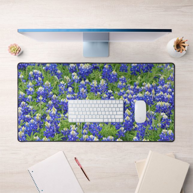Texas Bluebonnets Desk Mat Pad (Office 1)