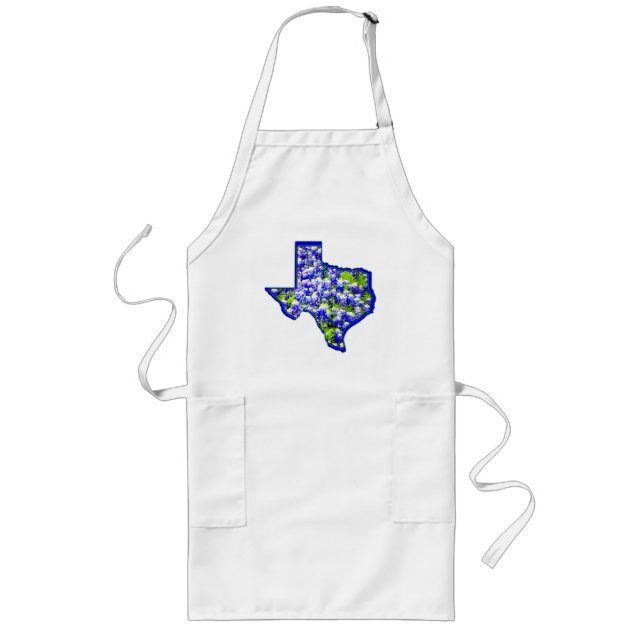 TEXAS BLUEBONNETS LONG APRON (Front)
