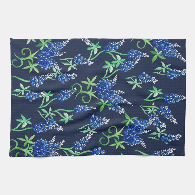 Texas Bluebonnets Tea Towel (Horizontal)