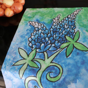 Texas Bluebonnets Tea Towel