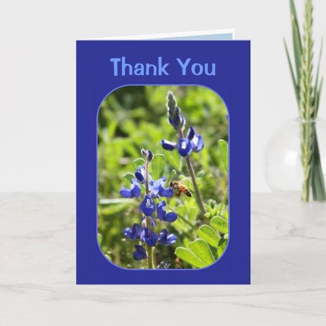 Texas Bluebonnets Thank You Card (Front)