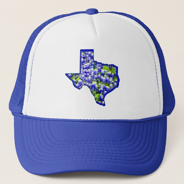 TEXAS BLUEBONNETS TRUCKER HAT (Front)
