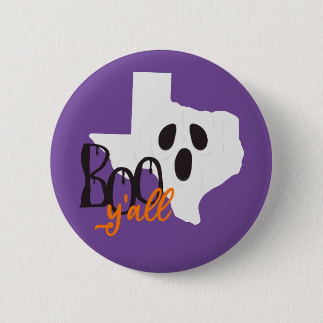 Texas Boo Y'all Halloween 6 Cm Round Badge (Front)