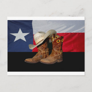 Texas Boots and Hat.jpg Postcard