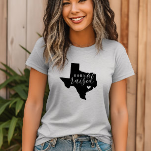 Texas Born and Raised State Tee