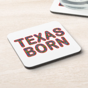 Texas Born Bluebonnet Coaster