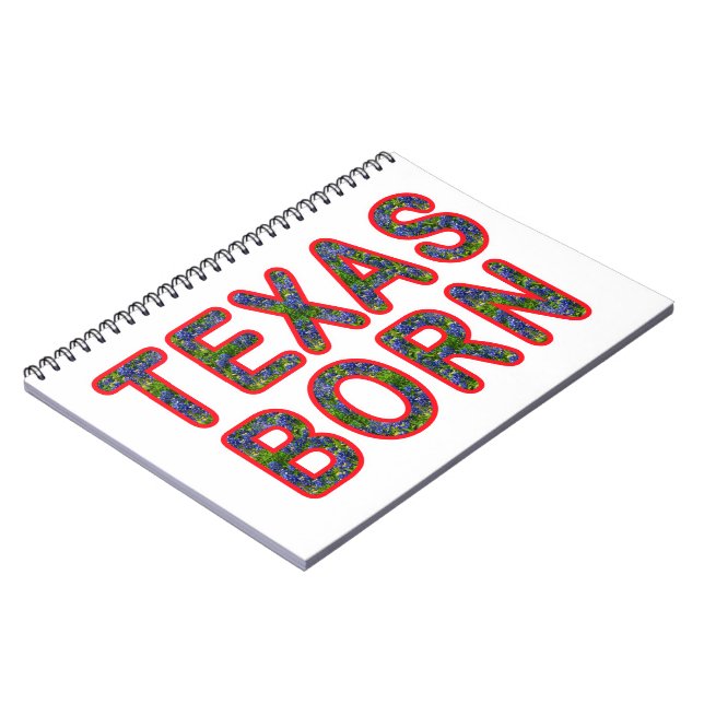 Texas Born Bluebonnet Notebook (Left Side)