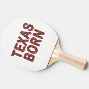 Texas Born Bluebonnet Ping Pong Paddle