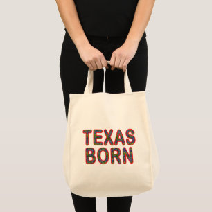 Texas Born Bluebonnet Tote Bag