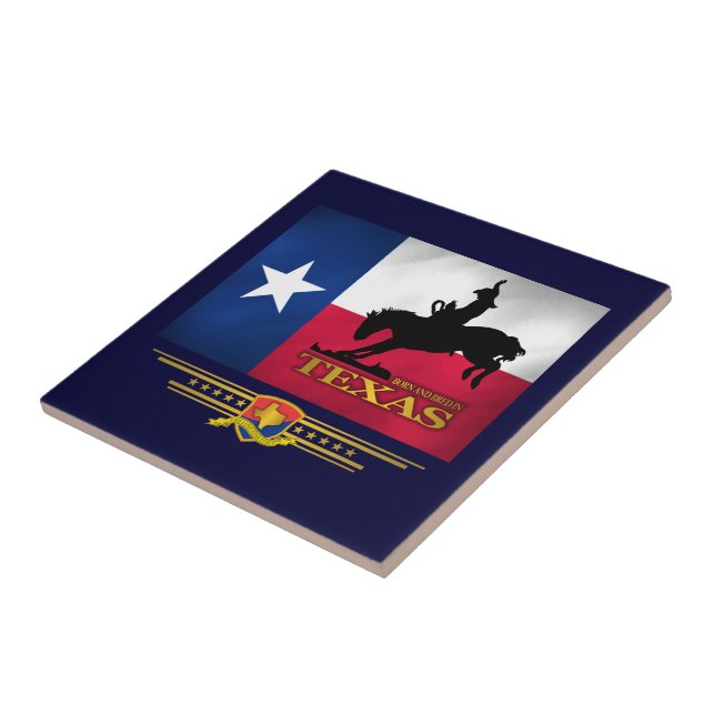 Texas Born & Bred Ceramic Tile (Side)