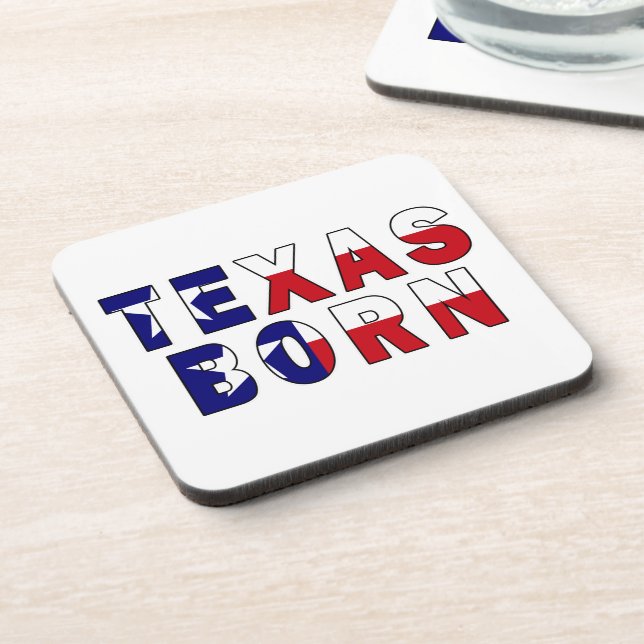 Texas Born Flag Coaster (Left Side)